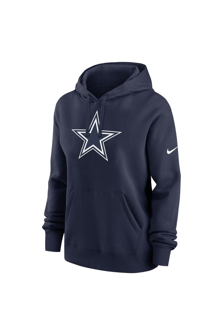 Women's Nike Navy Dallas Cowboys Club Fleece Pullover Hoodie, Alternate, color, Navy