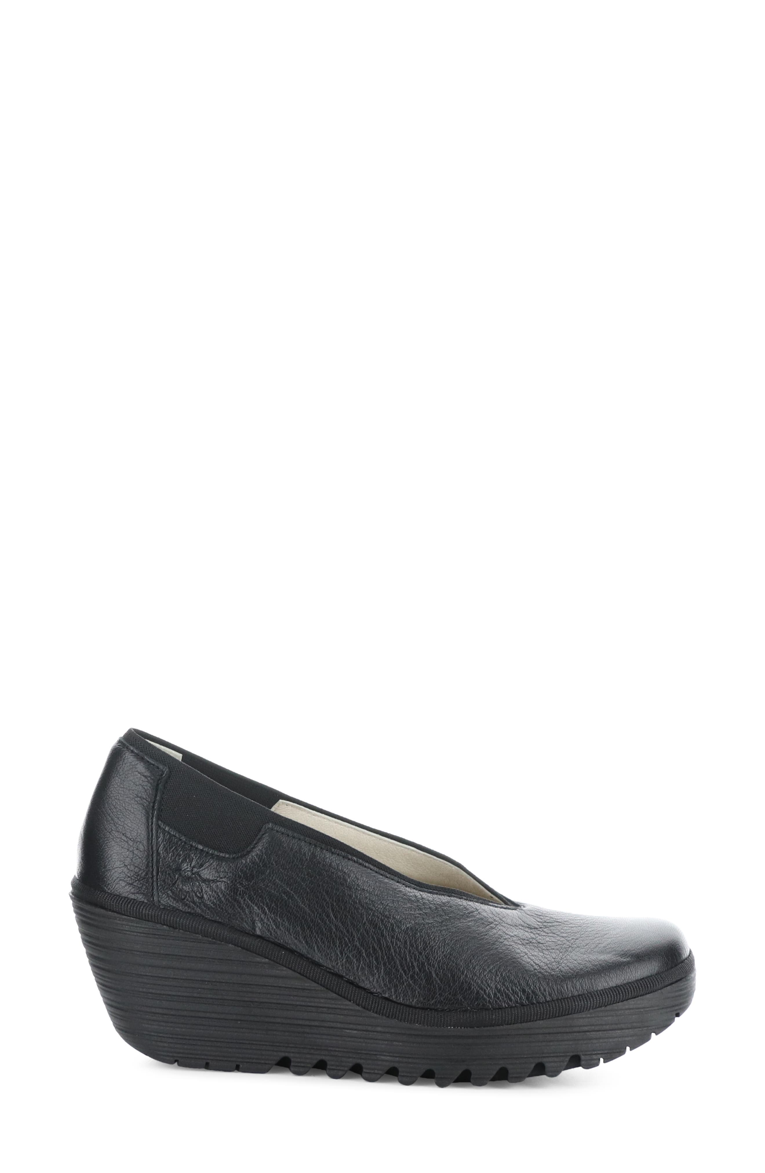 Fly London Yoza Wedge Ballet Shoe, Alternate, color, Black Mousse