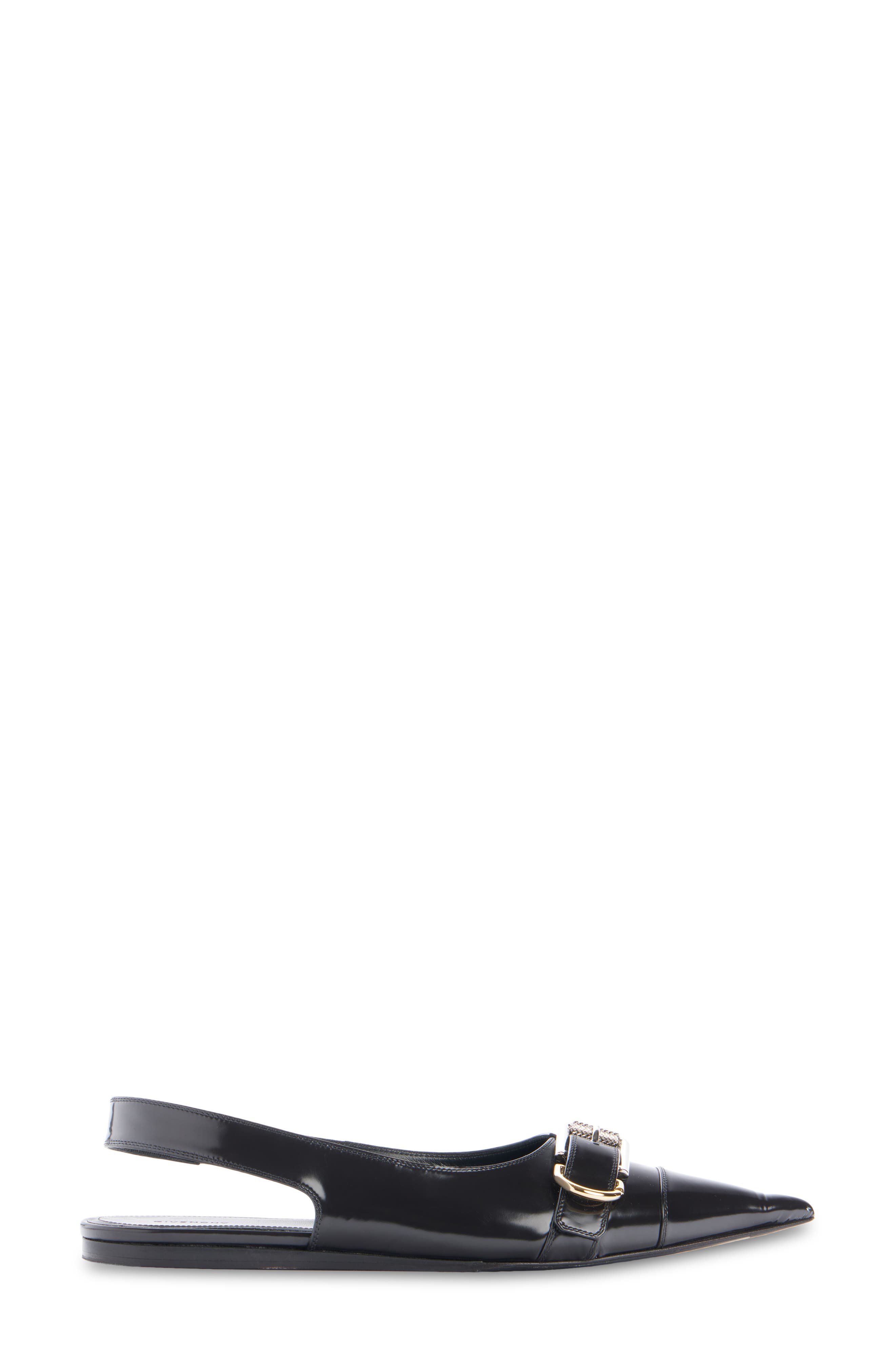 Givenchy Voyou Pointed Toe Slingback Ballet Flat, Alternate, color, Black