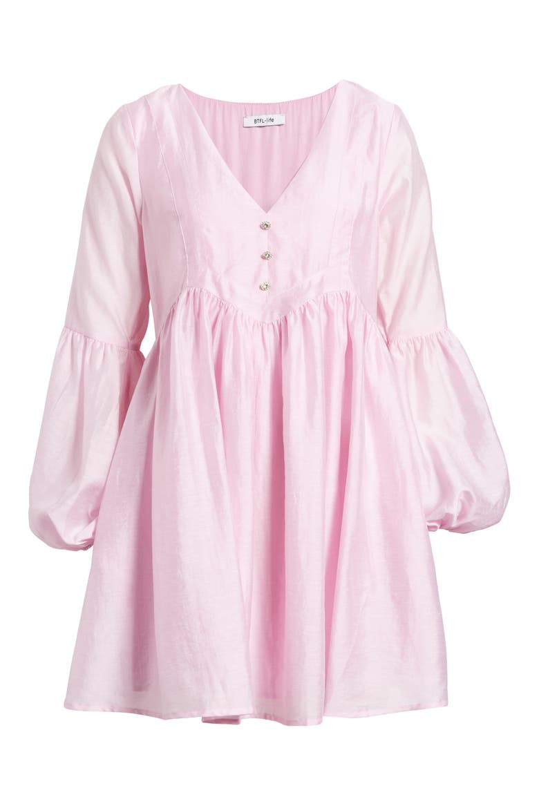 Zosia Long Sleeve Babydoll Dress, Alternate, color, LILAC