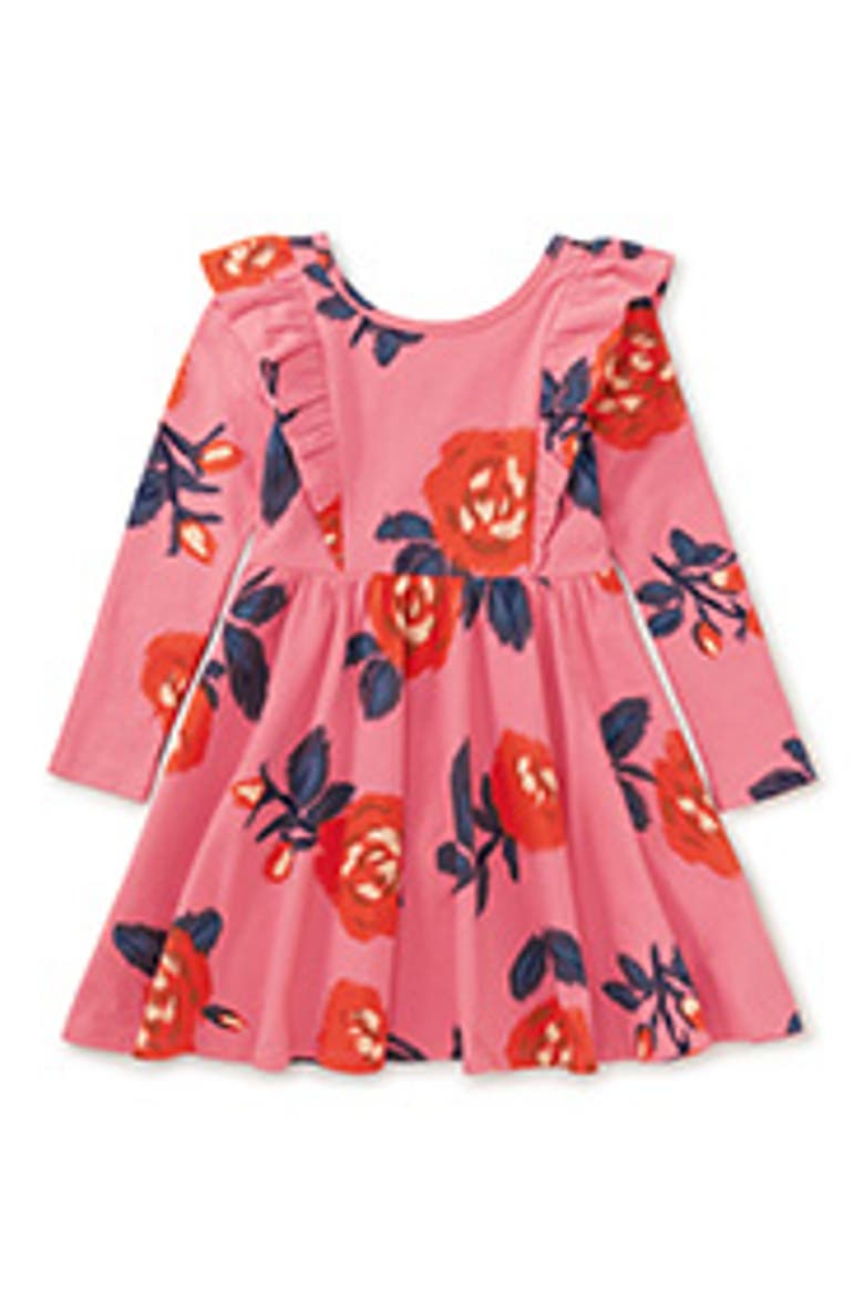Ruffle Shoulder Ballet Dress, Main, color, Turkish Rose
