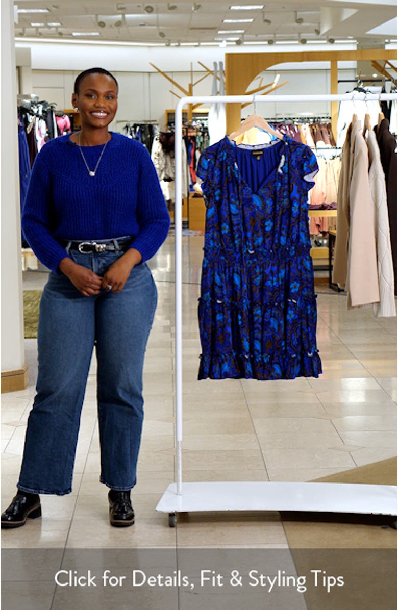 Bluford Print Ruffle Minidress, sales video thumbnail