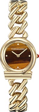 FERRAGAMO Gancini Twisted Bracelet Watch, 28mm