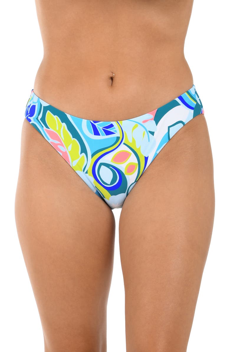 Citrus Hibiscus Bikini Bottoms, Main, color, Blue/ Green Multi