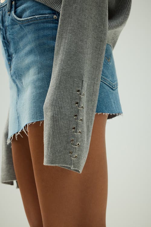 Hudson Jeans Boxy Cardi In Gray