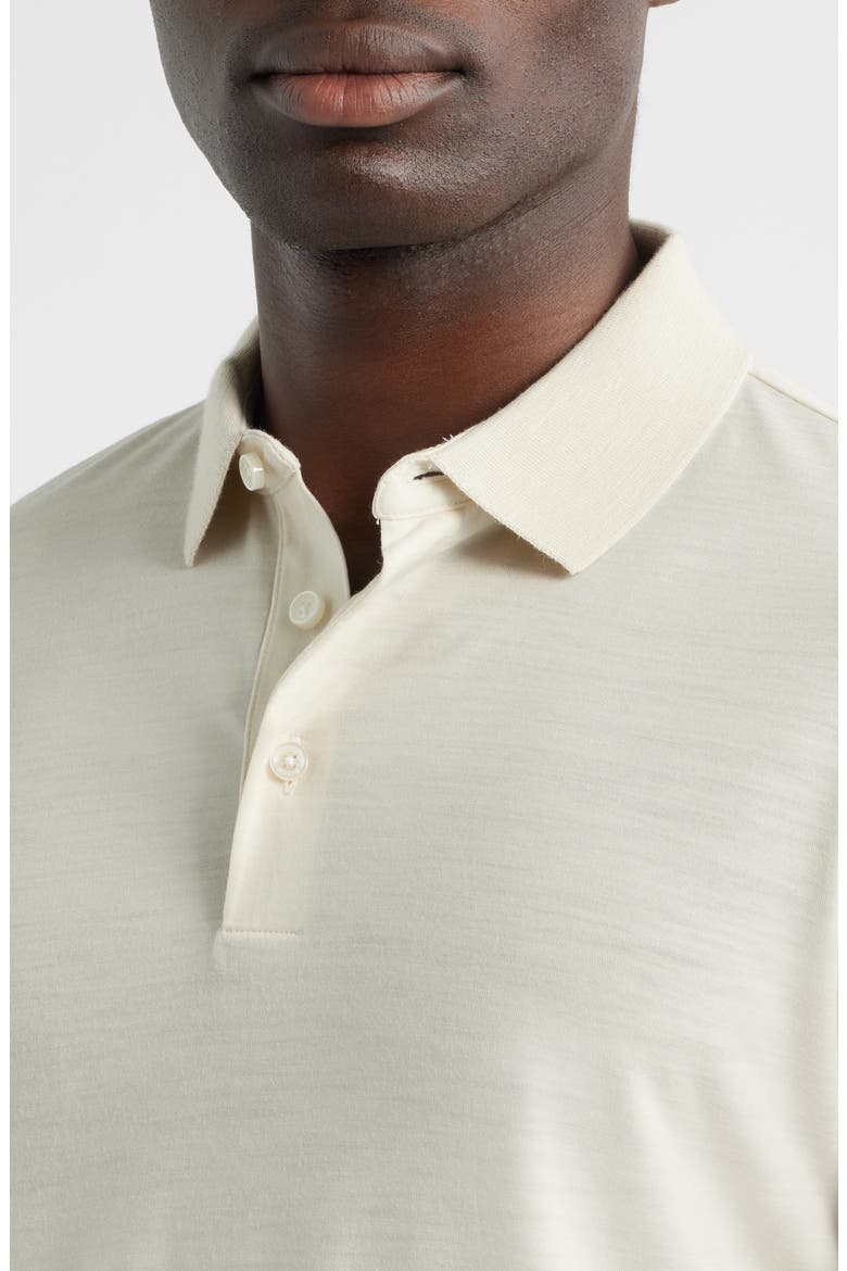 Pado 110 Long Sleeve Wool Polo, Alternate, color, OPEN WHITE