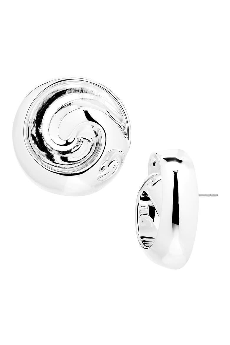 Renzo Stud Earrings, Main, color, HIGH POLISH SILVER