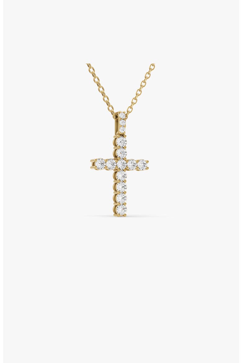 14K Gold 1.5 ct Cross Pendant Necklace of Sereia, Alternate, color, Yellow Gold
