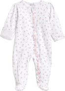 Kissy Kissy Floral Ruffle Edge Pima Cotton Footie