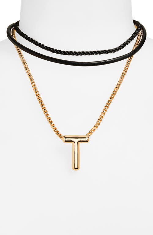 Open Edit Set Of 3 Interchangeable Initial Pendant Necklaces