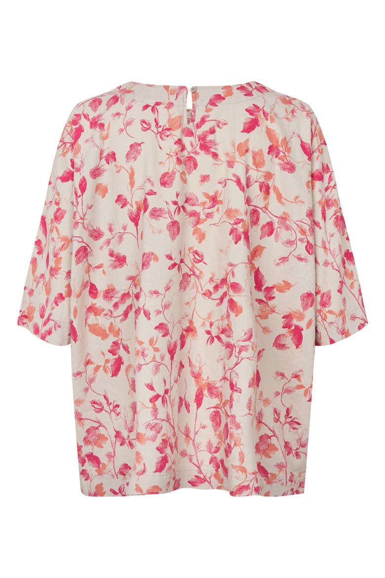 MaDegana Floral Print Top, Alternate, color, Carmine