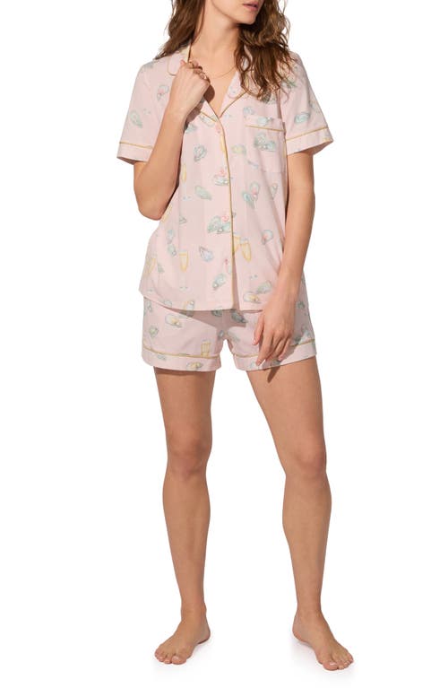 Bedhead Pajamas Print Jersey Short Pajamas In Pink