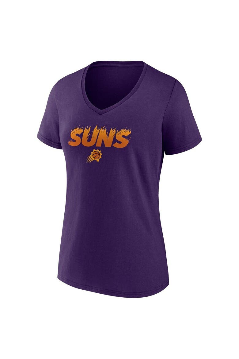 Women's Fanatics Branded Purple Phoenix Suns Hometown Collection On Fire V-Neck T-Shirt, Alternate, color, Purple