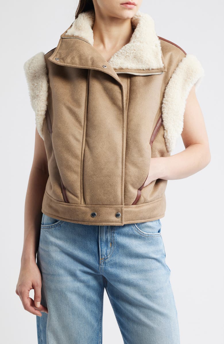 BOSS Orange Cheerlea Faux Shearling Jacket, Alternate, color, Rust/ Copper