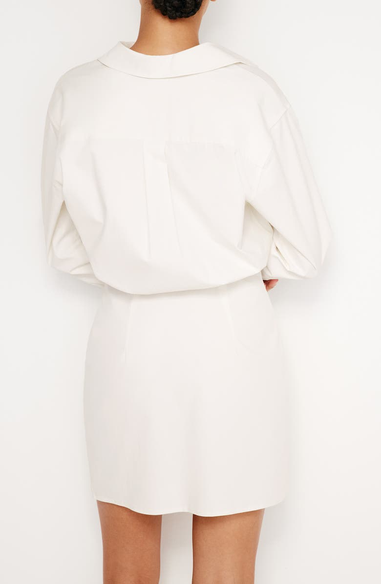 Good American Stretch Cotton Poplin Long Sleeve Shirtdress, Alternate, color, 