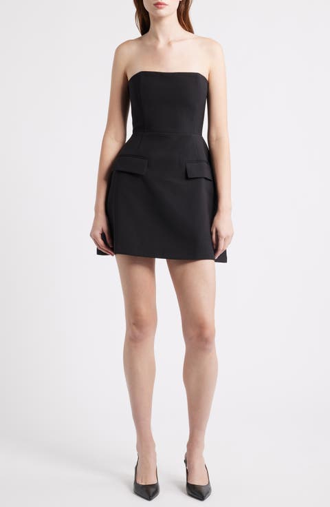 The Ultimate Muse Strapless Minidress with Pockets