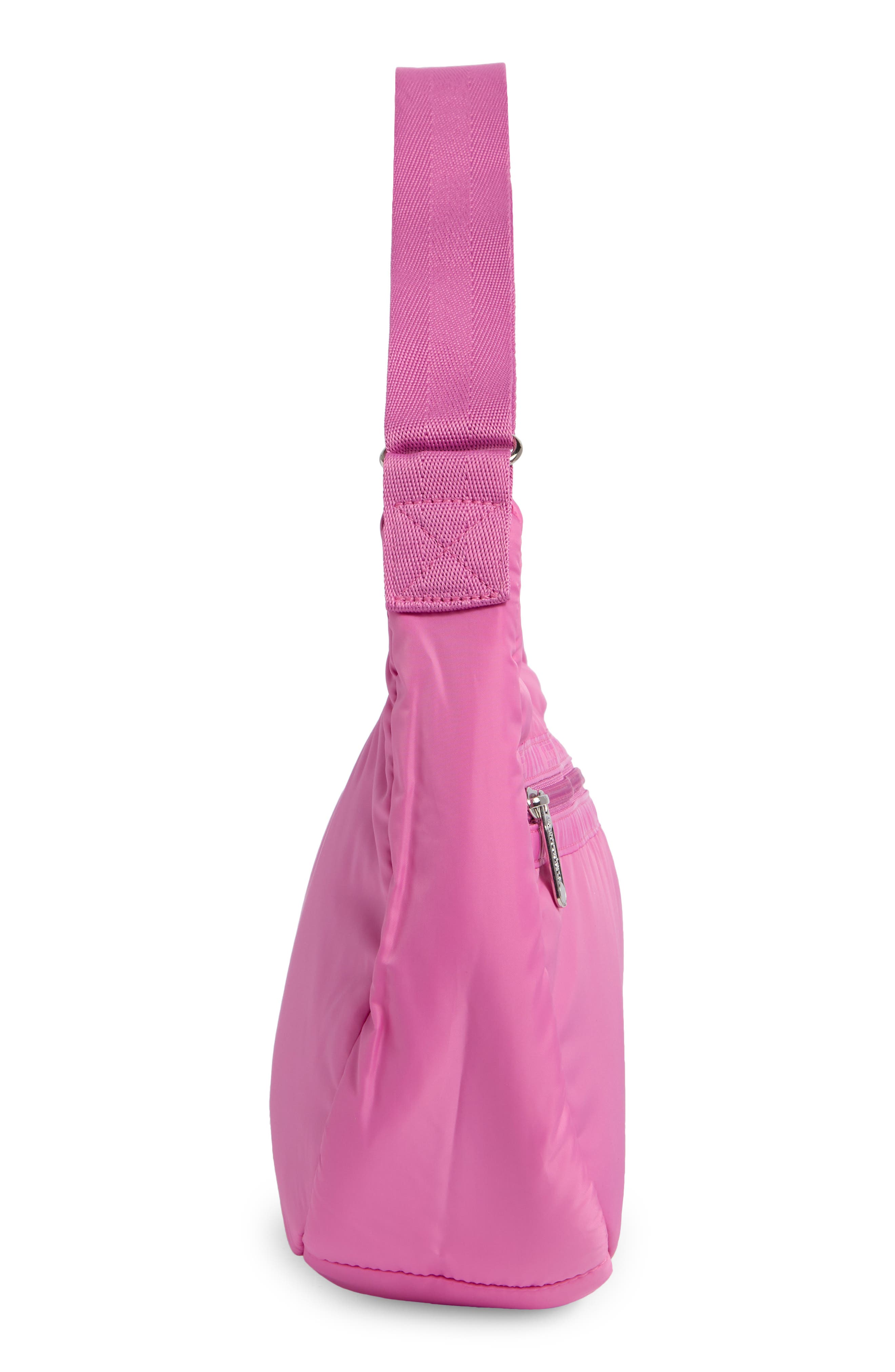 LeSportsac Crescent Crossbody Convertible Shoulder Bag, Alternate, color, Strawbery Pink Sheen