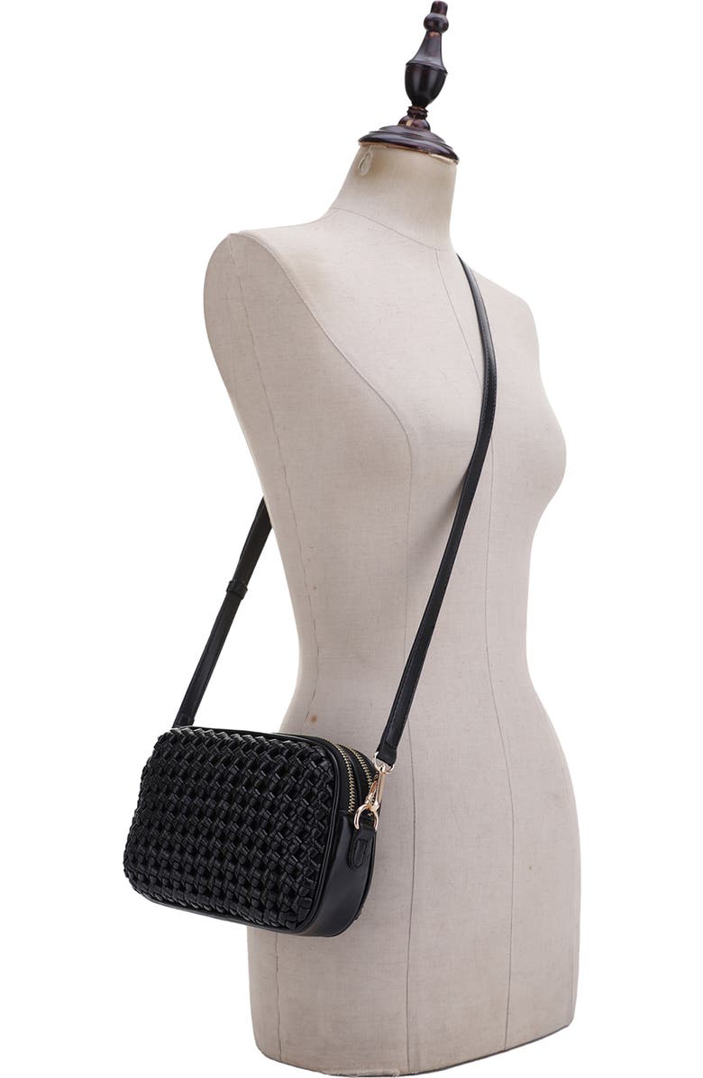 Mali + Lili Ava Woven Vegan Leather Crossbody Bag, Alternate, color,
