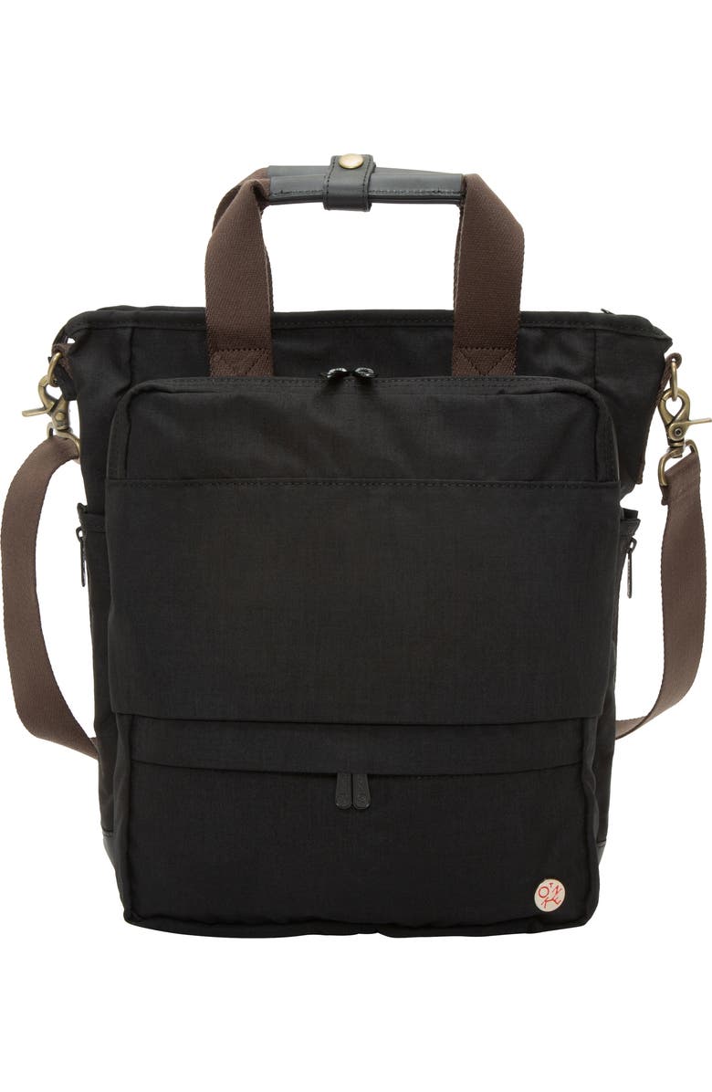 Token Waxed Nylon Fordham Convertible Backpack, Main, color, Black