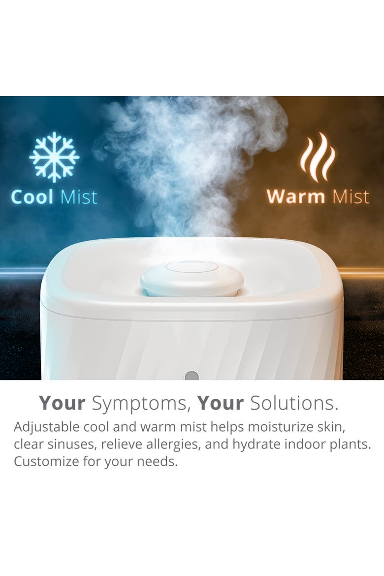 Myst 2-in-1 Cool and Warm Mist Humidifier, Alternate, color, White