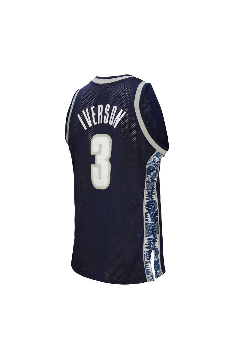 Mitchell & Ness Men's Mitchell & Ness Allen Iverson Navy Georgetown Hoyas 1995/96 Authentic Jersey, Alternate, color, 