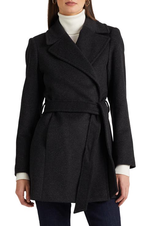 Belted Wool Blend Coat