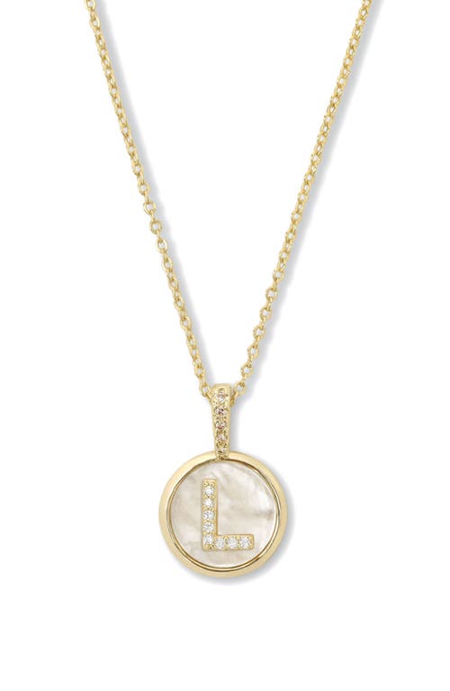 Melinda Maria Baby Love Letters Initial Pendant Necklace In Gold L
