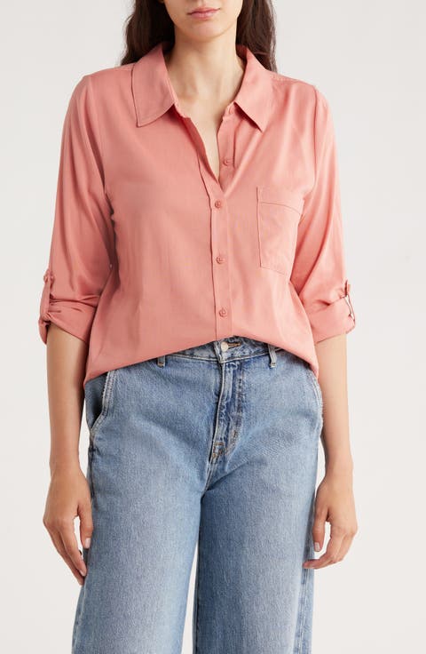 Women's Coral Tops | Nordstrom Rack