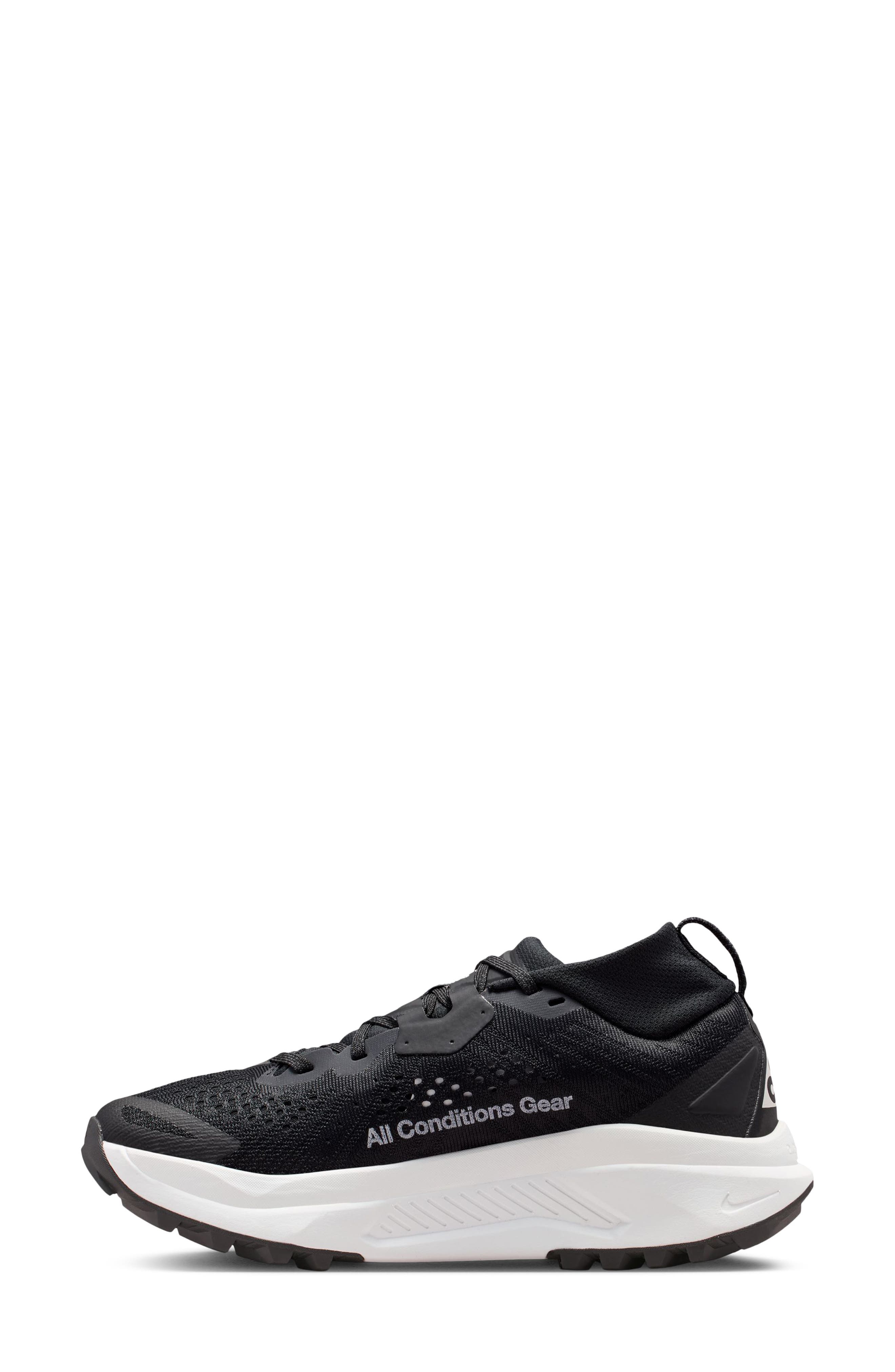 ACG Zegama Trail Running Shoe, Alternate, color, BLACK/ WHITE-ORANGE