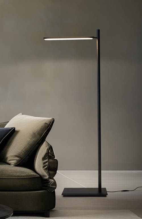 Brightech Linden 53" Matte Black Pharmacy Led Floor Lamp With Adjustable Head And Weighted Base In Black