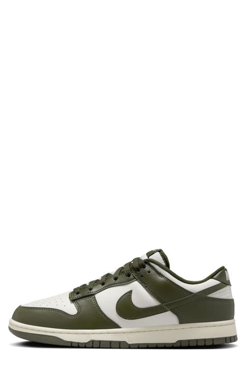 Nike Dunk Low Retro Casual Shoes Size 14.0 Leather In Pale Ivory/cargo Khaki