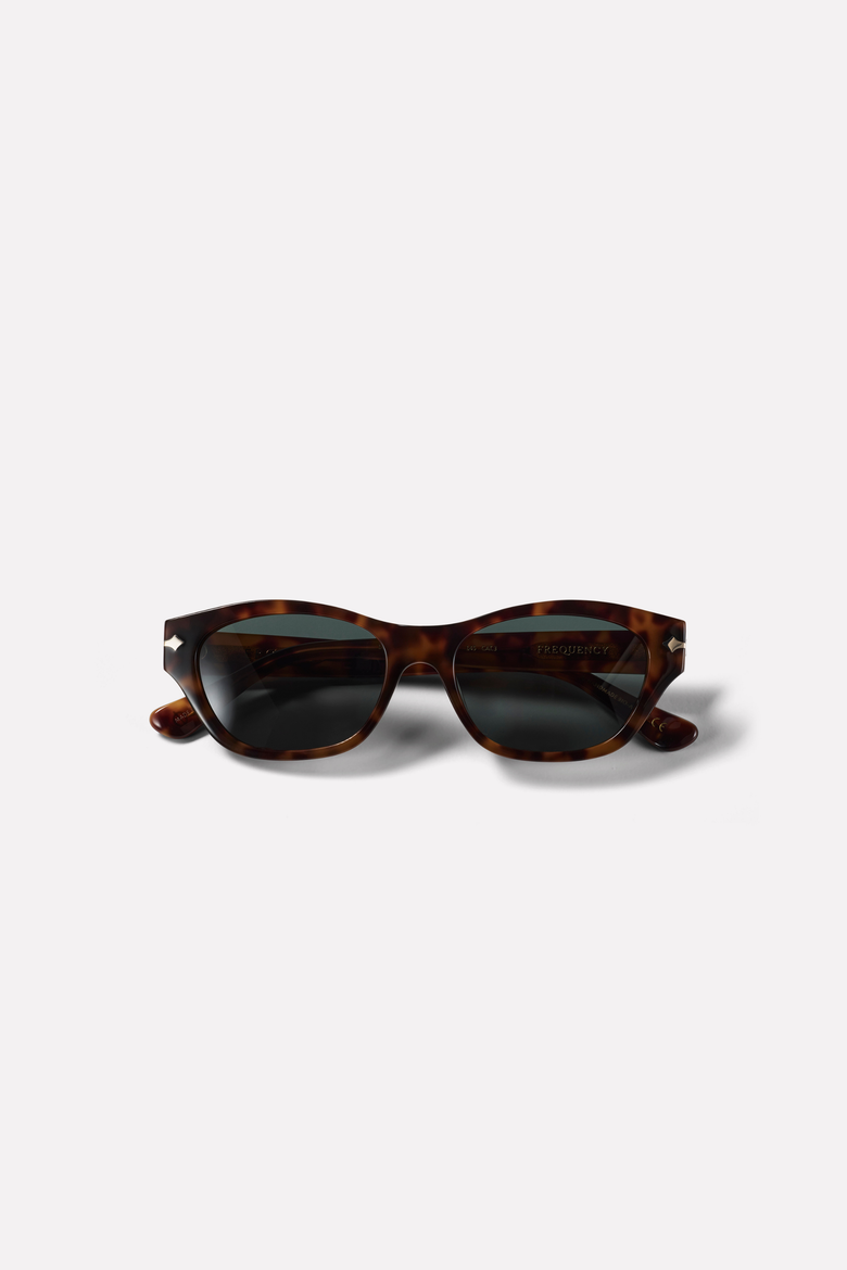 Frequency x Austyn Gillette Sunglasses, Alternate, color, Amber Tortoise Polished Green