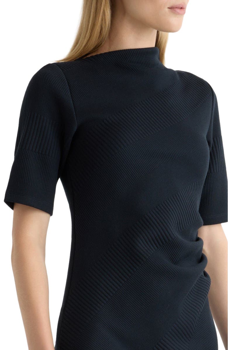 Modern Citizen Evie Ribbed Knit Jersey Dress, Alternate, color, Navy