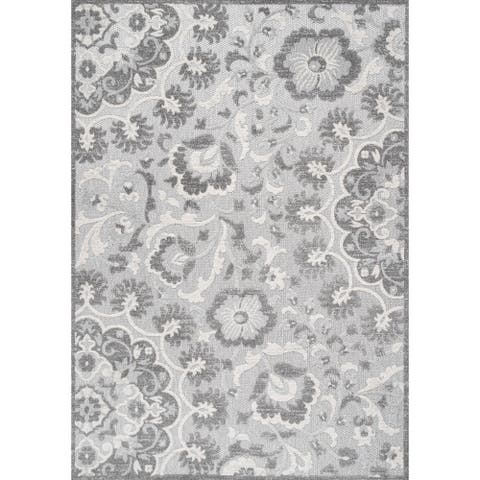 Lucena Modern Medallion High-Low Indoor/Outdoor Area Rug