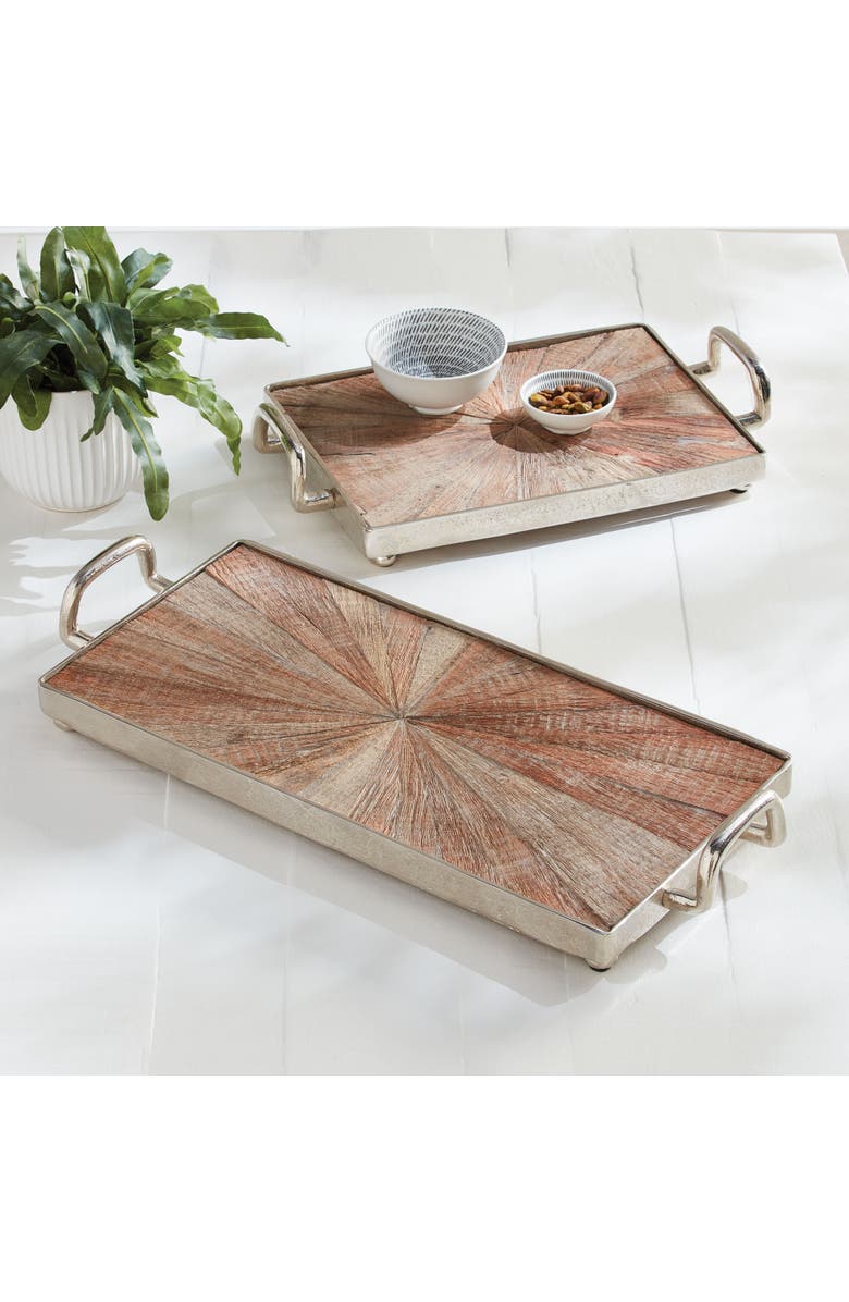 Napa Home & Garden Brighton Decorative Tray, Alternate, color, Silver