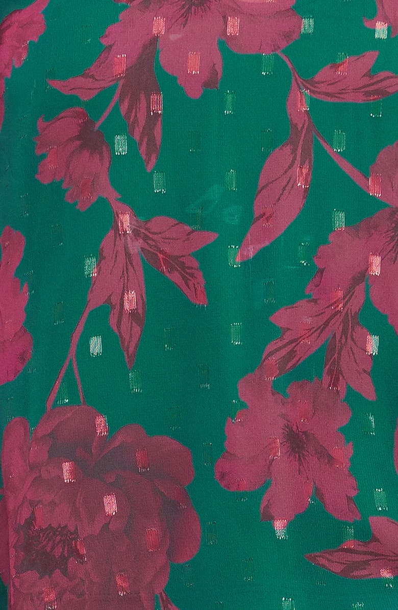 FLYING TOMATO Floral Ruffle Billow Sleeve Top, Alternate, color, Green