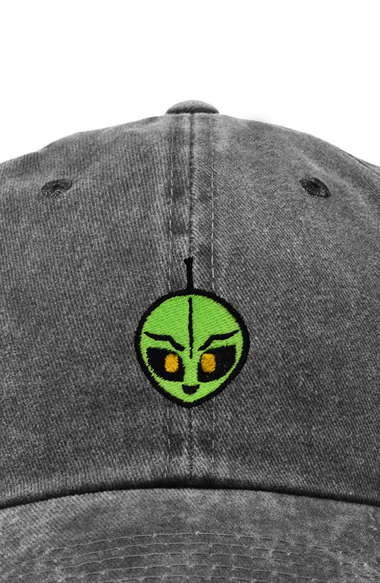 Dalix Duder Alien Dad Cap, Alternate, color, Washed Black