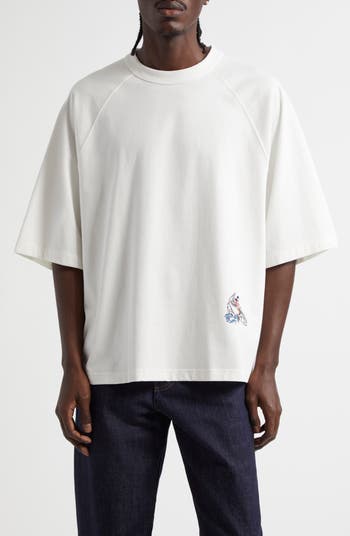 Bottega Veneta Whale Embroidered Oversize Cotton Jersey T