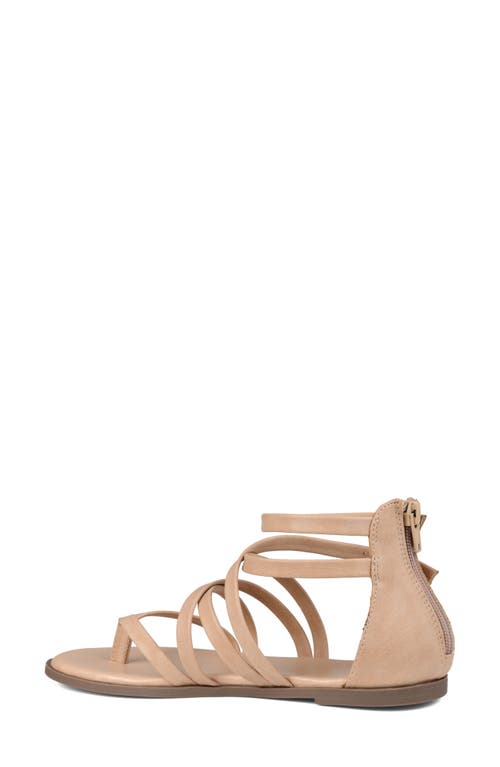 Shop Journee Collection Zailie Strappy Sandal In Taupe