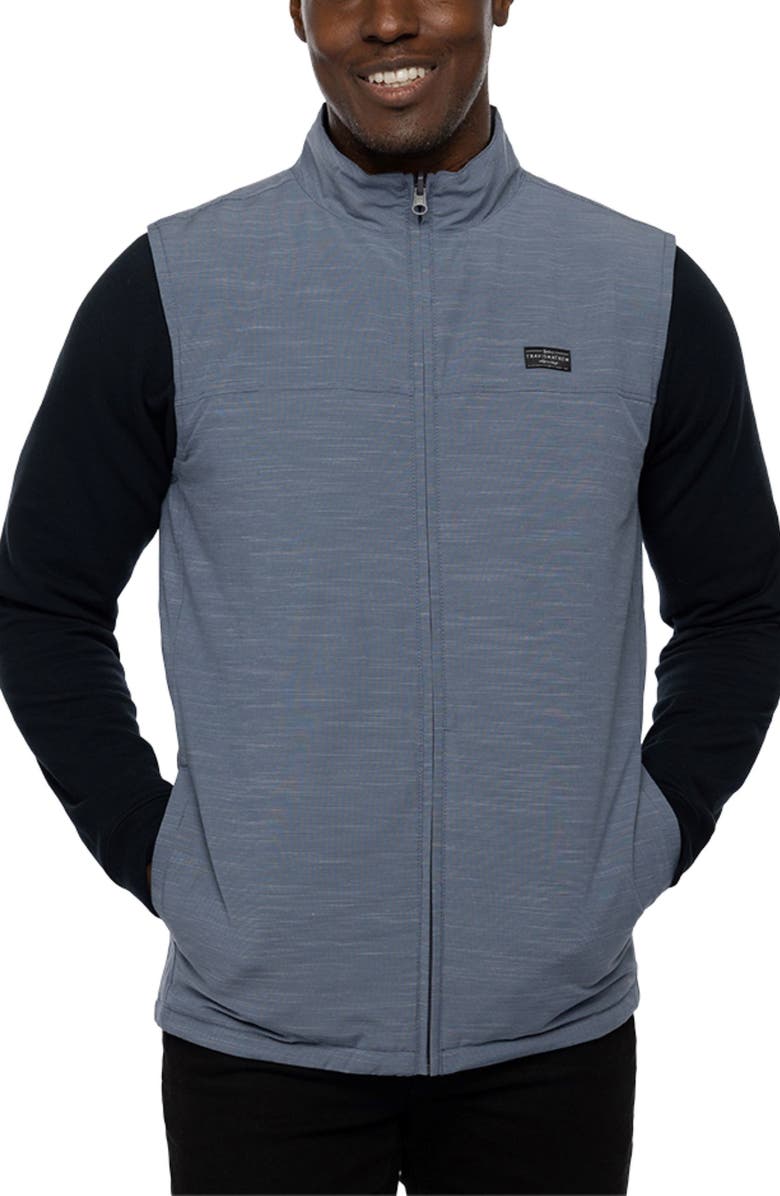 TravisMathew West Is Best Vest, Main, color, Heather Peacoat