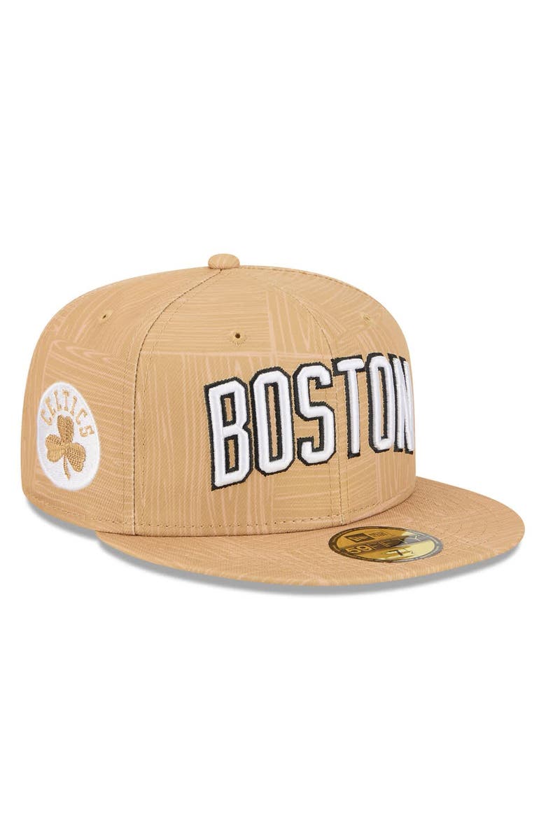 New Era Men's New Era Gold Boston Celtics 2025/26 City Edition Alternate 59FIFTY Fitted Hat, Main, color, Gold
