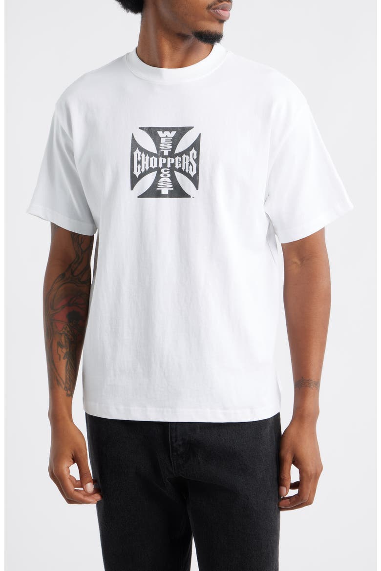 West Coast Choppers Distressed Core Logo Cotton Graphic T-Shirt