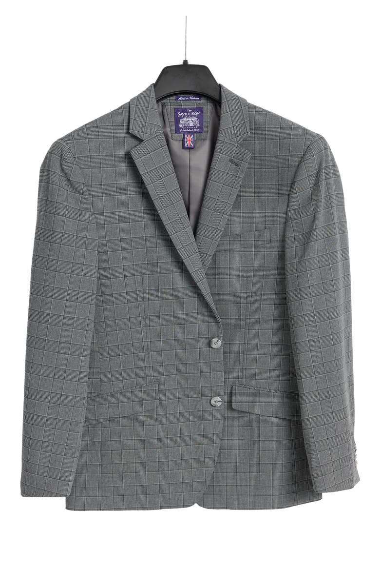 Checked Two-Button Suit, Alternate, color, CHARCOAL/ NAVY