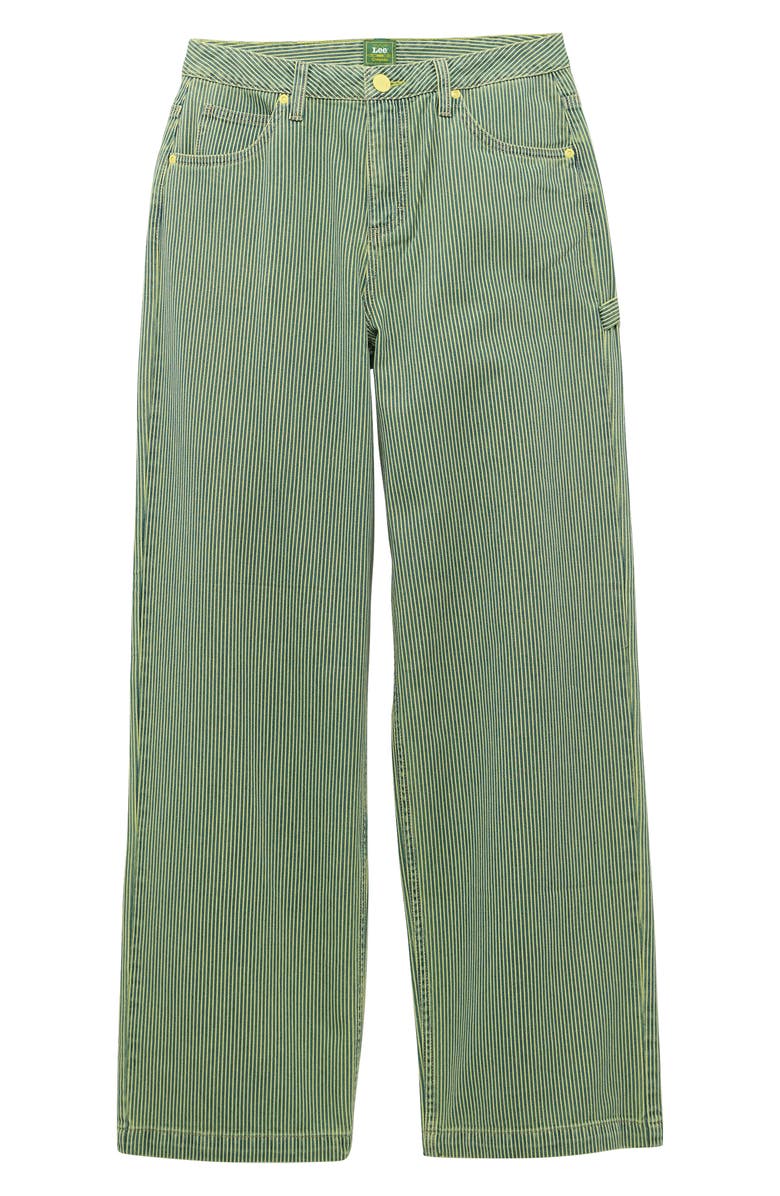 Lee x Crayola Carpenter Straight Leg Jeans, Alternate, color, Lemon Yellow Stripe