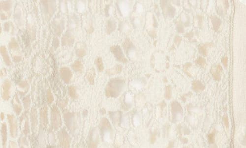 & Other Stories Floral Open Stitch Cardigan In White