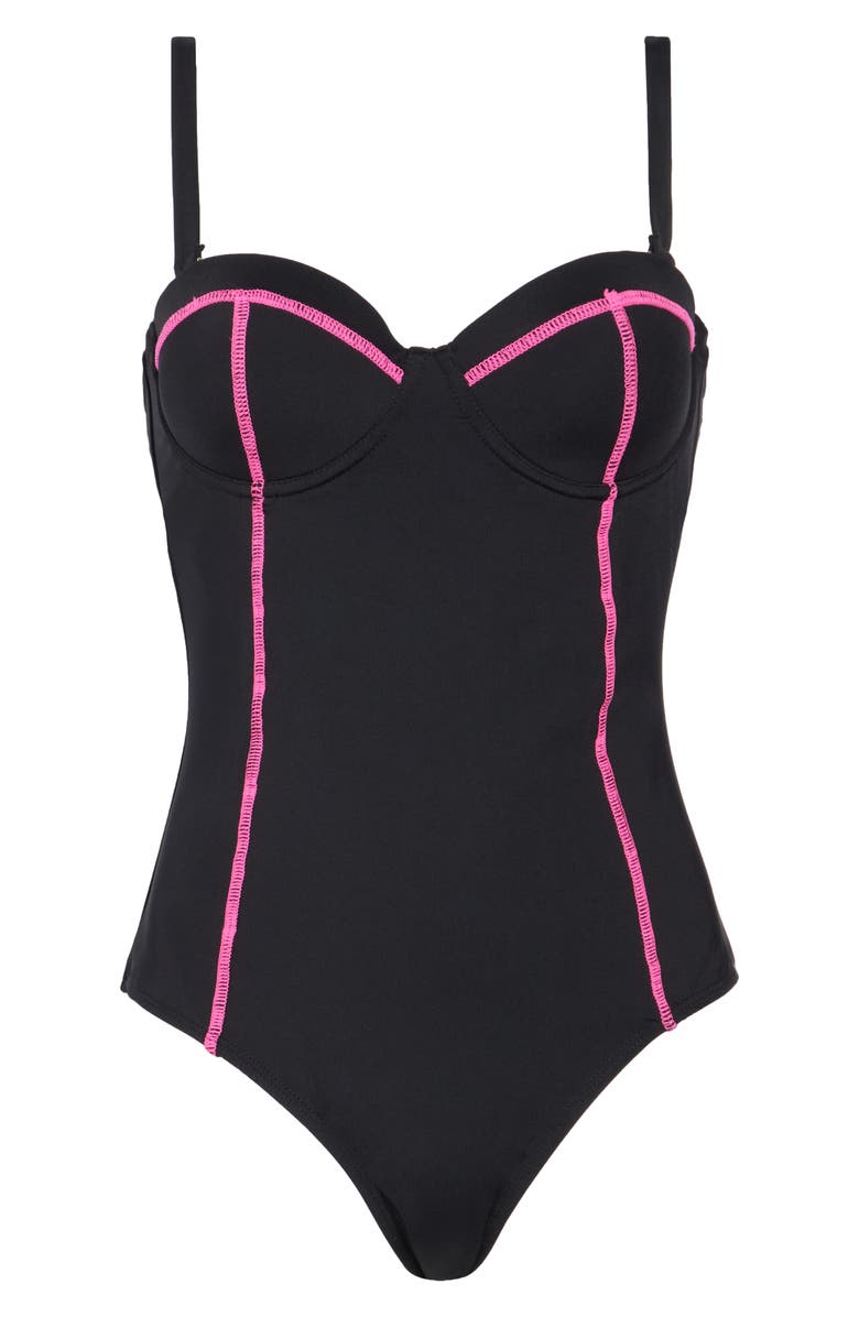 Betsey Johnson One-Piece Swimsuit, Alternate, color, 