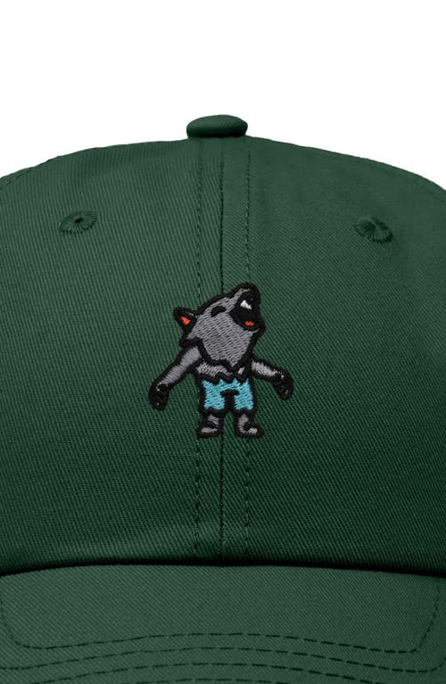 Dalix Werewolf Embroidered Dad Hat In Dark Green