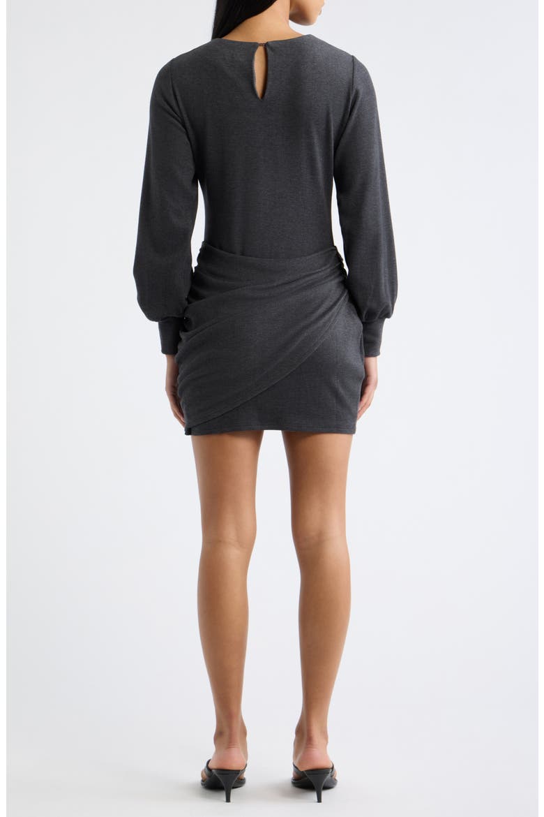 Walker Long Sleeve Minidress, Alternate, color, CHARCOAL
