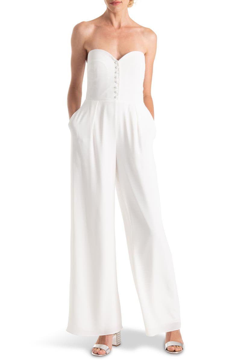 Joanna August Aretha Strapless Jumpsuit, Main, color, 