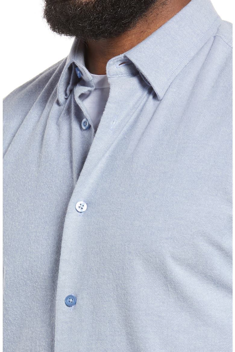 Oxford Button-Up Performance Shirt, Alternate, color, BLUE - BLUE OXFORD